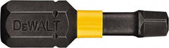 DeWALT - #2" Square Size Square Recess Bit - 1/4" Hex Drive, 1" OAL - Makers Industrial Supply