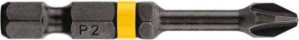 DeWALT - #1 Phillips Screwdriver Bit - 1/4" Hex Drive, 2" OAL - Makers Industrial Supply