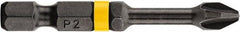 DeWALT - #1 Phillips Screwdriver Bit - 1/4" Hex Drive, 2" OAL - Makers Industrial Supply