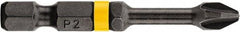 DeWALT - #3 Phillips Screwdriver Bit - 1/4" Hex Drive, 2" OAL - Makers Industrial Supply