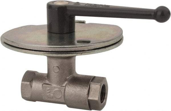 Legris - 3/4" Pipe, Female Port, Nickel Plated Brass Standard Ball Valve - Inline - One Way Flow, FBSPP x FBSPP Ends, Lever Handle, 580 WOG - Makers Industrial Supply