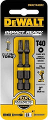 DeWALT - T40 Torx Bit - 1/4" Hex Drive, 2" OAL, 1/4" Socket Nose Diam - Makers Industrial Supply