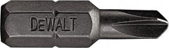 DeWALT - #0 Torq-Set Bit - 1/4" Hex Drive, 1" OAL - Makers Industrial Supply