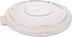 Rubbermaid - Round Lid for Use with 32 Gal Round Trash Cans - White, Low-Density Polyethylene, For Brute Trash Cans - Makers Industrial Supply