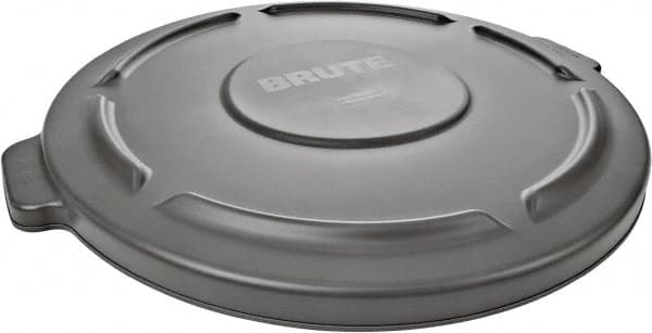 Rubbermaid - Round Lid for Use with 32 Gal Round Trash Cans - Gray, Low-Density Polyethylene, For Brute Trash Cans - Makers Industrial Supply