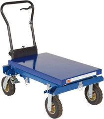 Vestil - 600 Lb Capacity Manual Scissor Elevating Cart - 16-1/8" to 40" Lift Height, 33-1/2" Platform Length x 20-1/2" Platform Width - Makers Industrial Supply