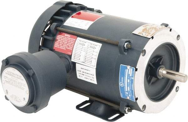 Leeson - 1/2 hp 1,800 Max RPM Explosion Proof Motor - 56C NEMA Frame, 230/460 Volts, 68% Efficiency at Full Load - Makers Industrial Supply