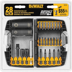 DeWALT - 28 Piece, Screwdriver Bit Set - SQ1, SQ2, SQ3, 1/4" Drive - Makers Industrial Supply