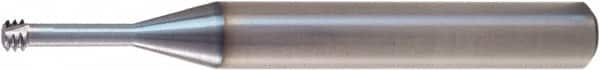 Vargus - M2.5x0.45 ISO, 0.077" Cutting Diam, 3 Flute, Solid Carbide Helical Flute Thread Mill - Internal Thread, 0.205" LOC, 2.244" OAL, 1/4" Shank Diam - Makers Industrial Supply