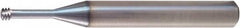 Vargus - M3x0.5 ISO, 2.4mm Cutting Diam, 3 Flute, Solid Carbide Helical Flute Thread Mill - Internal Thread, 6.25mm LOC, 57mm OAL, 6mm Shank Diam - Makers Industrial Supply