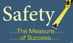 NMC - Safety - The Measure of Success, 60 Inch Long x 36 Inch High, Safety Banner - Polyethylene, English, Printed on 1 Side - Makers Industrial Supply