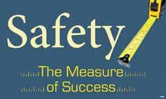 NMC - Safety - The Measure of Success, 60 Inch Long x 36 Inch High, Safety Banner - Polyethylene, English, Printed on 1 Side - Makers Industrial Supply