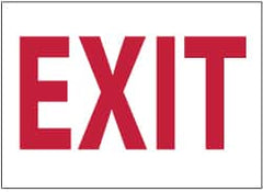 NMC - Exit, Plastic Exit Sign - 14" Wide x 10" High, Glow-in-the-Dark - Makers Industrial Supply