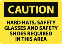 NMC - "Caution - High Noise Level - Use Ear Protection", 10" Long x 14" Wide, Rigid Plastic Safety Sign - Rectangle, 0.05" Thick, Use for Accident Prevention - Makers Industrial Supply