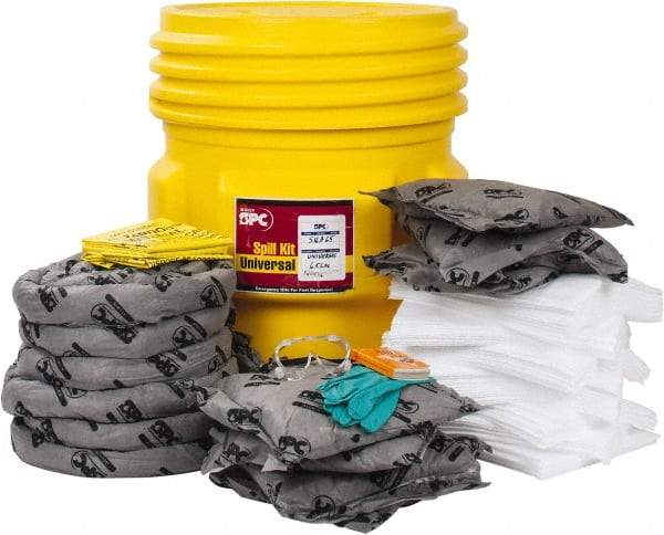 Brady SPC Sorbents - 63 Gal Capacity Universal Spill Kit - 65 Gal No Container Included - Refill Only - Makers Industrial Supply