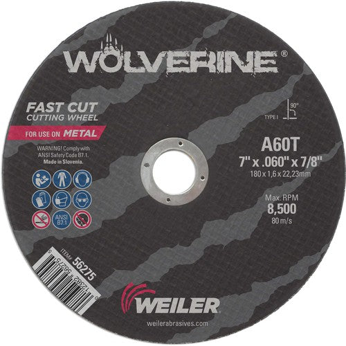 7″ x .045″ Type 1 Cut-Off Wheel, A60T, 7/8″ Arbor Hole - Makers Industrial Supply