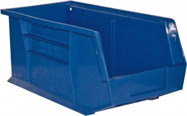 Durham - 14-5/8" Deep, Blue Plastic Hang and Stack Bins - 7" High x 8-1/4" Wide x 14-5/8" Long - Makers Industrial Supply