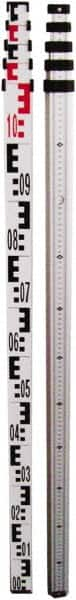 Johnson Level & Tool - Optical Level Aluminum Grade Rod - 5 Sections, 4m Overall Length - Makers Industrial Supply