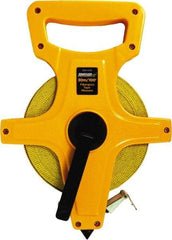 Johnson Level & Tool - 100' x 1/2" Tape Measure - 1/8" & 1mm Graduation, Inch/Metric Graduation Style - Makers Industrial Supply