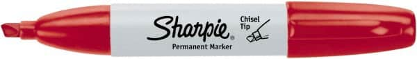 Sharpie - Red Permanent Marker - Chisel Tip, AP Nontoxic Ink - Makers Industrial Supply