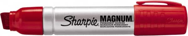 Sharpie - Red Permanent Marker - Chisel Tip, Alcohol Base Ink - Makers Industrial Supply