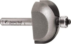 Amana Tool - 1-3/8" Cut Diam, 3/4" Length of Cut, 2 Flute Cove Edge Profile Router Bit - Carbide-Tipped, 1/4" Shank Diam, 3/4" OAL, Uncoated - Makers Industrial Supply