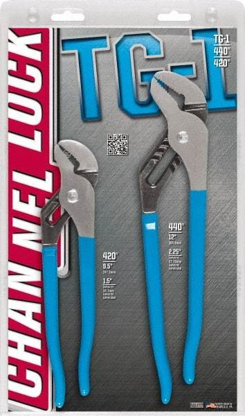 Channellock - 2 Piece Tongue & Groove Plier Set - Comes in Display Card - Makers Industrial Supply