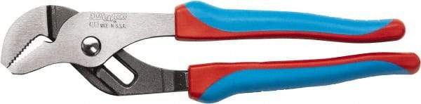 Channellock - 9-7/16" OAL, 1-1/2" Max Capacity, 1mm Jaw Length x 0.47" Jaw Width, 5 Position Tongue & Groove Pliers - Straight Straight Jaws, Straight Head, Plastisol Handles - Makers Industrial Supply