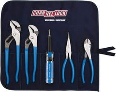 Channellock - 5 Piece Plier Set - Comes in Tool Roll - Makers Industrial Supply