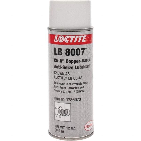 Loctite - 16 oz Aerosol High Temperature Anti-Seize Lubricant - Copper, 1,800°F - Makers Industrial Supply