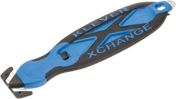 Klever Innovations - Fixed Replacement Head - Blue & Black Plastic Handle, 1 Blade Included - Makers Industrial Supply