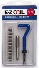 E-Z LOK - 10 Inserts, #12-24 UNC, Stainless Steel, Thread Repair Kit - 0.324" Insert Length - Exact Industrial Supply