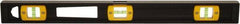 Johnson Level & Tool - 72" Long 5 Vial I-Beam Level - Aluminum, Black, 3 Plumb & 2 Level Vials - Makers Industrial Supply