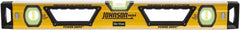 Johnson Level & Tool - Magnetic 78" Long 3 Vial Box Beam Level - Aluminum, Yellow, 2 Plumb & 1 Level Vials - Makers Industrial Supply