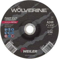 Vortec Pro 7″ × 3/32″ Type 27 Cutting Wheel, A24R, 7/8″ Arbor Hole - Makers Industrial Supply