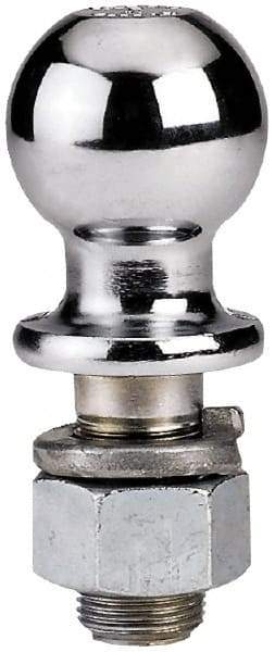 Reese - 2" Diam, 1-1/2" Shank Length, Hitch Ball - 3/4" Shank Diam, 3,500 Lb Capacity, Zinc Finish - Makers Industrial Supply