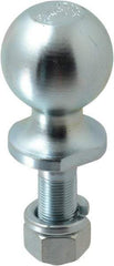 Reese - 2" Diam, 2-3/8" Shank Length, Hitch Ball - 3/4" Shank Diam, 3,500 Lb Capacity, Zinc Finish - Makers Industrial Supply