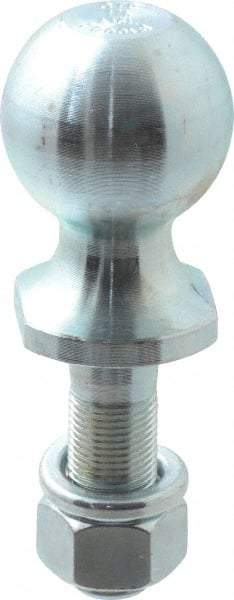 Reese - 1-7/8" Diam, 2-3/8" Shank Length, Hitch Ball - 3/4" Shank Diam, 2,000 Lb Capacity, Zinc Finish - Makers Industrial Supply