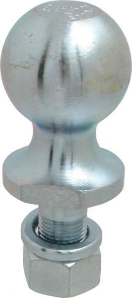 Reese - 1-7/8" Diam, 1-1/2" Shank Length, Hitch Ball - 3/4" Shank Diam, 2,000 Lb Capacity, Zinc Finish - Makers Industrial Supply