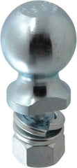 Reese - 2-5/16" Diam, 2" Shank Length, Hitch Ball - 1" Shank Diam, 7,500 Lb Capacity, Zinc Finish - Makers Industrial Supply