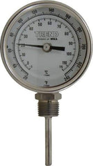 Wika - 2-1/2 Inch Long Stem, 3 Inch Dial Diameter, Stainless Steel, Bottom Connected Bi-Metal Thermometer - -5 to 115°C, 1% Accuracy - Makers Industrial Supply