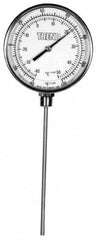 Wika - 6 Inch Long Stem, 5 Inch Dial Diameter, Stainless Steel, Bottom Connected Bi-Metal Thermometer - -5 to 115°C, 1% Accuracy - Makers Industrial Supply