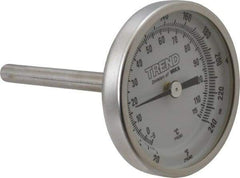 Wika - 2-1/2 Inch Long Stem, 2 Inch Dial Diameter, Stainless Steel, Back Connected Bi-Metal Thermometer - -5 to 115°C, 1% Accuracy - Makers Industrial Supply