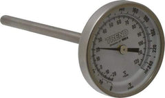 Wika - 4 Inch Long Stem, 2 Inch Dial Diameter, Stainless Steel, Back Connected Bi-Metal Thermometer - -20 to 120°C, 1% Accuracy - Makers Industrial Supply