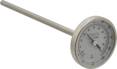 Wika - 6 Inch Long Stem, 2 Inch Dial Diameter, Stainless Steel, Back Connected Bi-Metal Thermometer - -15 to 90°C, 1% Accuracy - Makers Industrial Supply