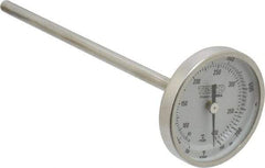 Wika - 6 Inch Long Stem, 2 Inch Dial Diameter, Stainless Steel, Back Connected Bi-Metal Thermometer - 65 to 400°C, 1% Accuracy - Makers Industrial Supply