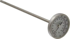 Wika - 9 Inch Long Stem, 2 Inch Dial Diameter, Stainless Steel, Back Connected Bi-Metal Thermometer - 10 to 150°C, 1% Accuracy - Makers Industrial Supply