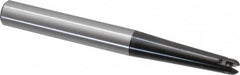 LMT - 1/4" Cut Diam, 1.57" Max Depth of Cut, 3/8" Shank Diam, 3.54" OAL, Indexable Ball Nose End Mill - 1.57" Head Length, Straight Shank, EBG-R-T Toolholder, WPR 0250 Insert - Makers Industrial Supply