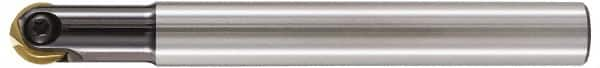 LMT - 2" Cut Diam, 4.92" Max Depth of Cut, 2" Shank Diam, 12.99" OAL, Indexable Ball Nose End Mill - 4.92" Head Length, Straight Shank, EBG-R Toolholder, WPR 2000 Insert - Makers Industrial Supply