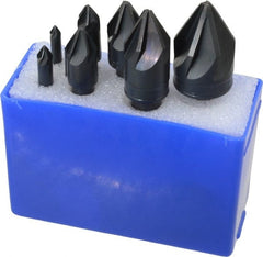 M.A. Ford - 8 Piece, 1/8 to 1" Head Diam, 60° Included Angle, Single End Countersink Set - Makers Industrial Supply